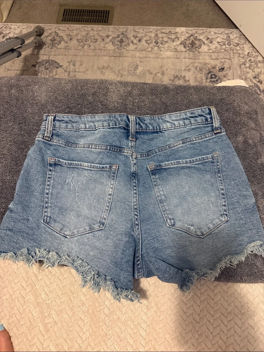 BCBGeneration Light Blue Distressed Denim Shorts